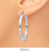 14k White Gold Square Tube Hoop Earrings (3mm), All Sizes - LooptyHoops