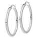 14k White Gold Square Tube Hoop Earrings (3mm), All Sizes - LooptyHoops