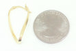 14k Yellow Gold Elegant Twisted Oval Hoop Earrings - LooptyHoops