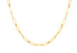 14k Yellow Gold 3mm x 8mm Paperclip Open Link Necklace, 18 inches - LooptyHoops