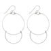 Handmade Sterling Silver Dangling Hoop-and-a-Half Hoop Earrings w/Hook Clasp, 47mm - LooptyHoops
