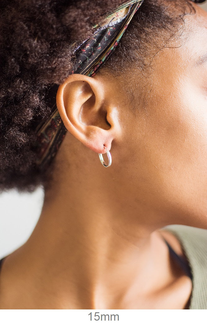 Sterling Silver Endless Hoop Earrings (2mm) All Sizes - LooptyHoops