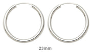 Sterling Silver Endless Hoop Earrings (2mm) All Sizes - LooptyHoops