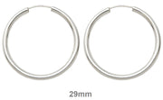 Sterling Silver Endless Hoop Earrings (2mm) All Sizes - LooptyHoops