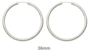 Sterling Silver Endless Hoop Earrings (2mm) All Sizes - LooptyHoops
