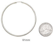 Sterling Silver Endless Hoop Earrings (2mm) All Sizes - LooptyHoops