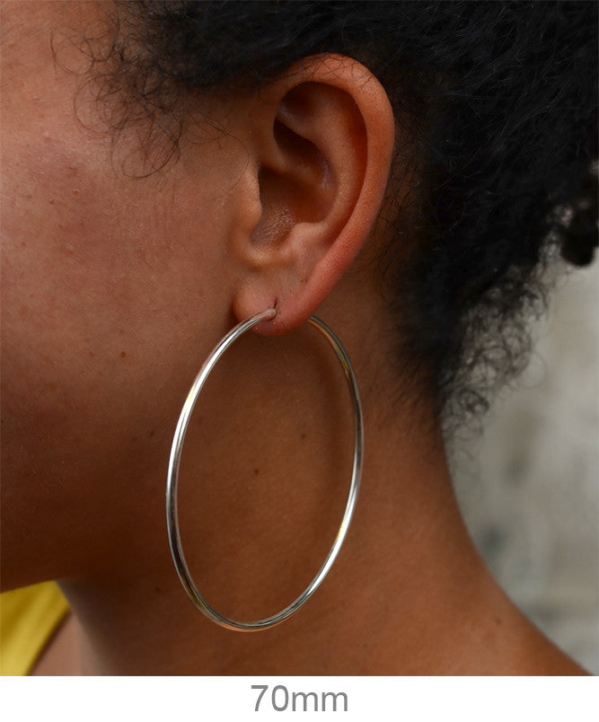 Sterling Silver Endless Hoop Earrings (2mm) All Sizes - LooptyHoops