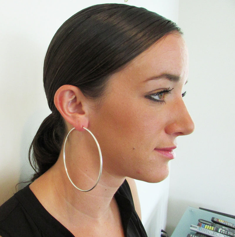 Sterling Silver Endless Hoop Earrings (2mm) All Sizes - LooptyHoops