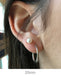14k White Gold Click Down Hoop Earrings (2mm), All Sizes - LooptyHoops