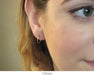 Single 14k White Gold Endless Hoop Earring (1mm) (12mm) - LooptyHoops