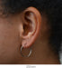 14k White Gold Thin Endless Hoop Earrings, (1mm) All Sizes - LooptyHoops
