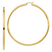 14k Yellow Gold Lightweight Hoop Earrings (3mm), All Sizes - LooptyHoops