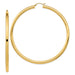 14k Yellow Gold Lightweight Tube Hoop Earrings (4mm), All Sizes - LooptyHoops