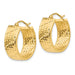 14k Yellow Gold Diamond Cut Hoop Earrings, Flat and Wide - 25mm (8mm thick) - LooptyHoops