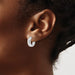 14k White Gold Hinged Huggie Hoop Earrings (5mm), 1/2 inch (13mm) - LooptyHoops
