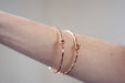 Handmade Electroplated Rippled Wire Bracelet - LooptyHoops