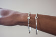 Handmade Electroplated Rippled Wire Bracelet - LooptyHoops