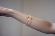 Handmade Electroplated Rippled Wire Bracelet - LooptyHoops