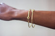 Handmade Electroplated Rippled Wire Bracelet - LooptyHoops