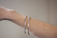 Handmade Electroplated Rippled Wire Bracelet - LooptyHoops