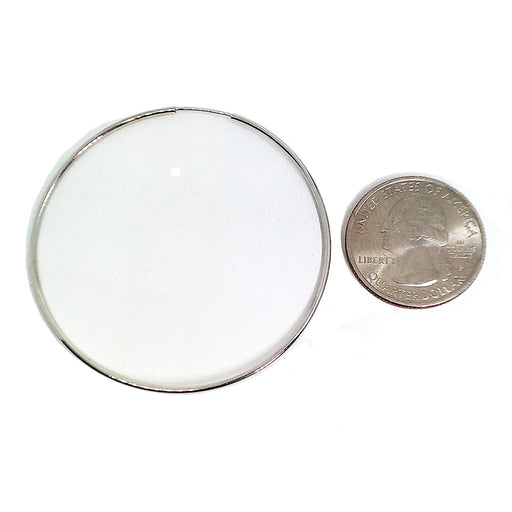 14k White Gold Endless Hoop Earrings (1.2mm), 2.2 inch (55mm) - LooptyHoops