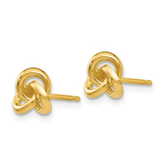 14K Gold Trinity Knot Stud Earrings - LooptyHoops