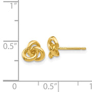 14K Gold Trinity Knot Stud Earrings - LooptyHoops
