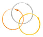 14k Yellow Gold Hinged Thin Endless Hoop Earrings (1mm), All Sizes - LooptyHoops