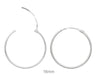 14k White Gold Hinged Thin Endless Hoop Earrings (1mm), All Sizes - LooptyHoops