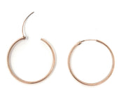 14k Rose Gold Endless Hinged Hoop Earrings (1.5mm), All Sizes - LooptyHoops