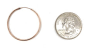 14k Rose Gold Endless Hinged Hoop Earrings (1.5mm), All Sizes - LooptyHoops