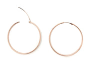 14k Rose Gold Endless Hinged Hoop Earrings (1.5mm), All Sizes - LooptyHoops