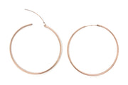 14k Rose Gold Endless Hinged Hoop Earrings (1.5mm), All Sizes - LooptyHoops