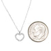 14k White Gold Tiny CZ Heart Stud Earrings & Matching Pendant w/18-Inch Necklace (Gift Set) - LooptyHoops