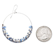 Handmade Bohemian Dangling Beaded Hoop Earrings, 42mm - LooptyHoops