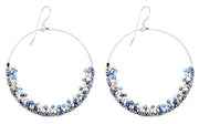 Handmade Bohemian Dangling Beaded Hoop Earrings, 42mm - LooptyHoops