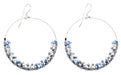 Handmade Bohemian Dangling Beaded Hoop Earrings, 42mm - LooptyHoops