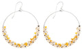 Handmade Bohemian Dangling Beaded Hoop Earrings, 42mm - LooptyHoops