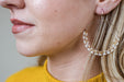 Handmade Bohemian Dangling Beaded Hoop Earrings, 42mm - LooptyHoops