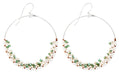Handmade Bohemian Dangling Beaded Hoop Earrings, 42mm - LooptyHoops