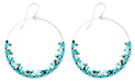 Handmade Bohemian Dangling Beaded Hoop Earrings, 42mm - LooptyHoops