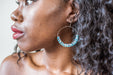 Handmade Bohemian Dangling Beaded Hoop Earrings, 42mm - LooptyHoops