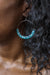 Handmade Bohemian Dangling Beaded Hoop Earrings, 42mm - LooptyHoops