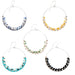 Handmade Bohemian Dangling Beaded Hoop Earrings, 42mm - LooptyHoops